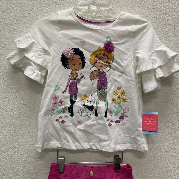 Isaac Mizrahi Girls Small 5 6 Set 4 Pc 2 Tops 2 Skirts NEW Sequin Unicorn Fairy - Picture 6 of 10